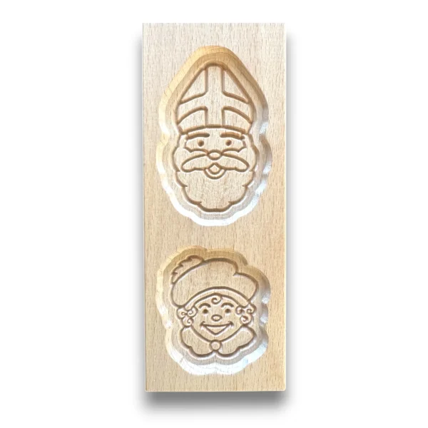 Speculaasplank met Sint en Piet