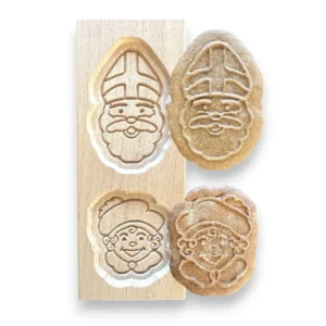 Speculaasplank Sint en Piet met koekjes